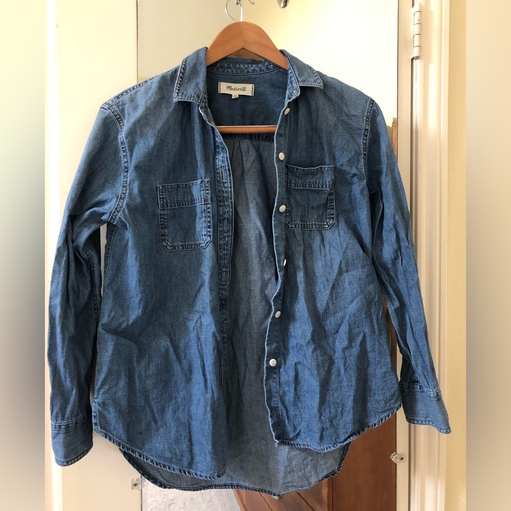 Madewell Chambray 100% Cotton Button Down Size XS